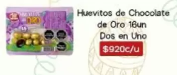 Uno - Huevitos De Chocolate De Oro 16un