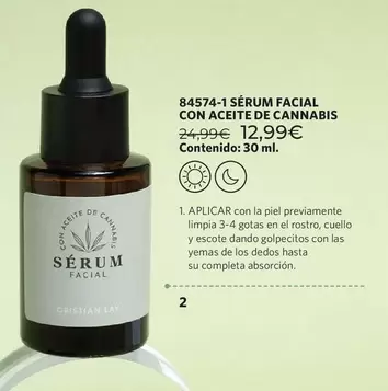 Cristian Lay - Sérum Facial Con Aceite De Cannabis