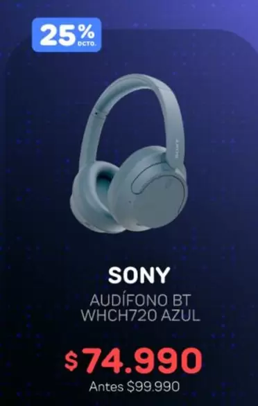 SONY - Audifono Bt Whch720 Azul