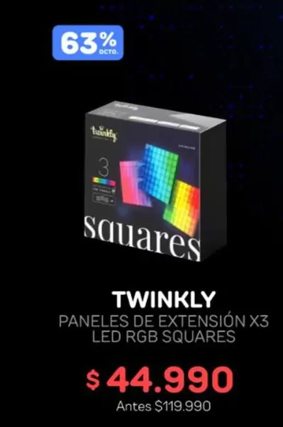 Paneles De Extension X3 Led Rgb Squares