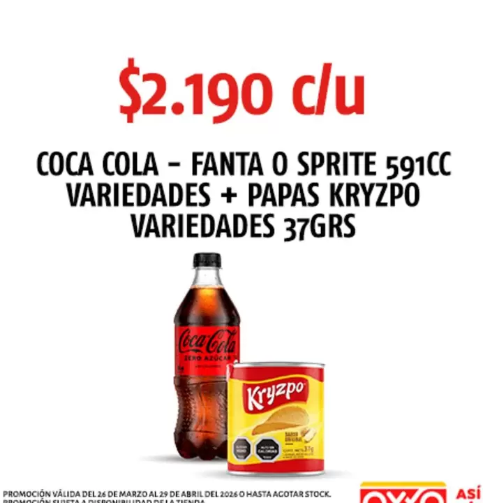 Coca Cola - Fanta O Sprite Variedades + Papas