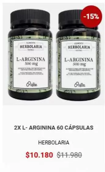 2x L-Arginina 60 Cápsulas