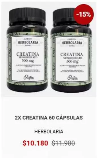 2x Creatina 60 Cápsulas