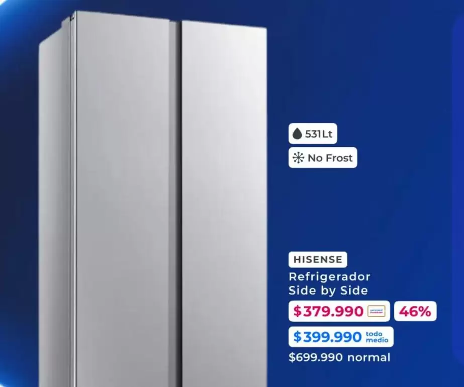 Hisense - Refrigerador Side By Side