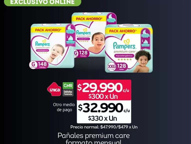 Pampers - Pañales Premium Care Formata Manos