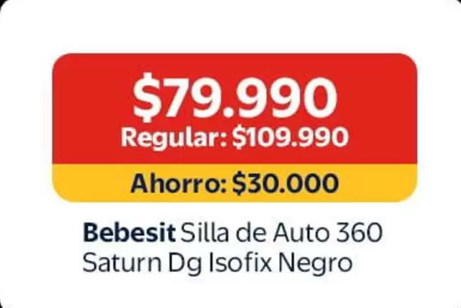 Bebesit - Silla De Auto 360 Saturn Dg Isofix Negro