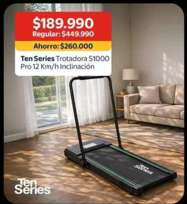 Trotadora S1000 Pro 12 Km/h Inclinacion