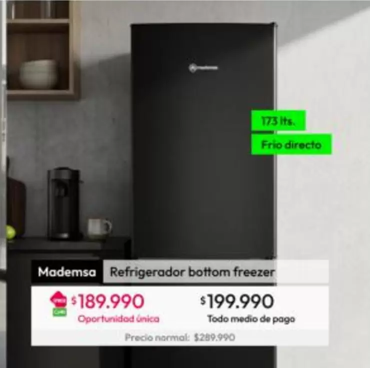 Mademsa - Refrigerador Freezer