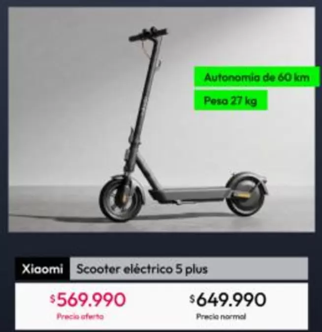 Xiaomi - Scooter Eléctrico 5 Plus