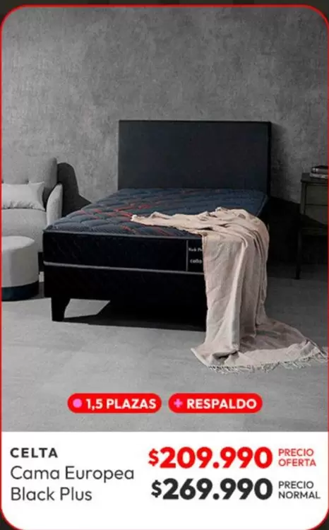 Celta - Cama Europea Black Plus