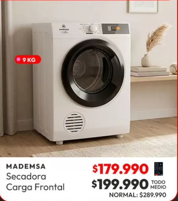 Mademsa - Secadora Carga Frontal