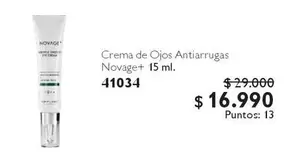 Novage - Crema De Ojos Antiarrugas +15 Ml. 41034