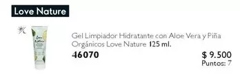 Gel Limpiador Hidratante Con Aloe Vera Y Pina Orgánicos Love Nature