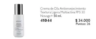 Novage - Crema De Día Antienvejecimiento Textura Ligera Multiactiva FPS 30