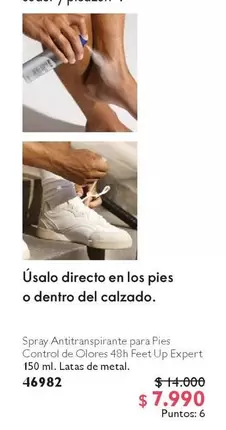 Control - Usalad Directo En Los Pies O Dentro Del Calzado