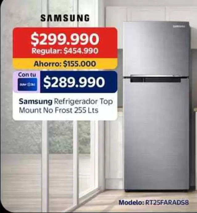 Samsung - Refrigerador Top Mount No Frost 255 Lts