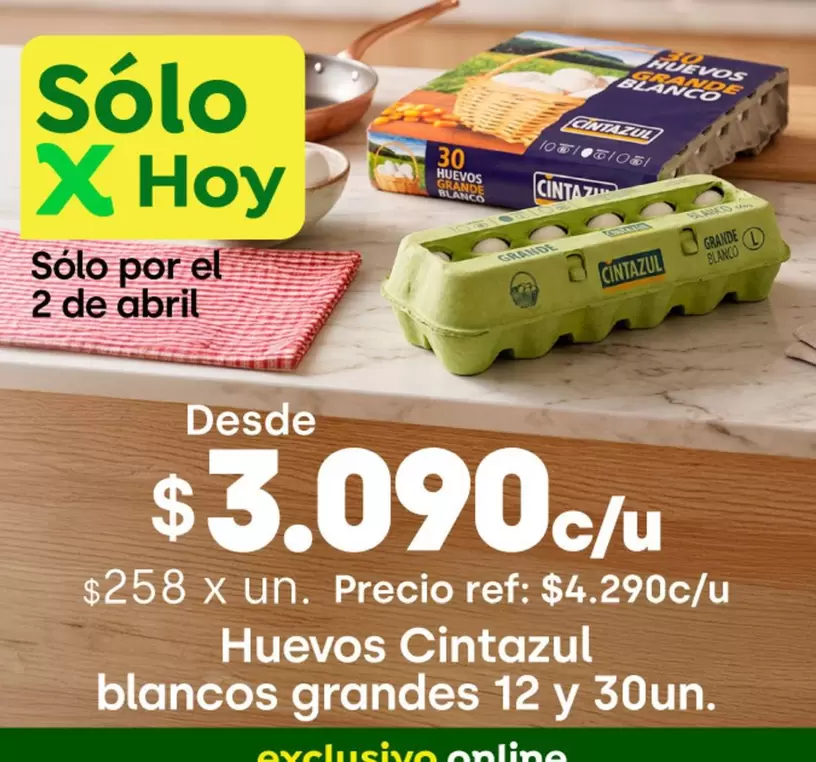 Huevos Blancos Grandes 12 Y 30un.