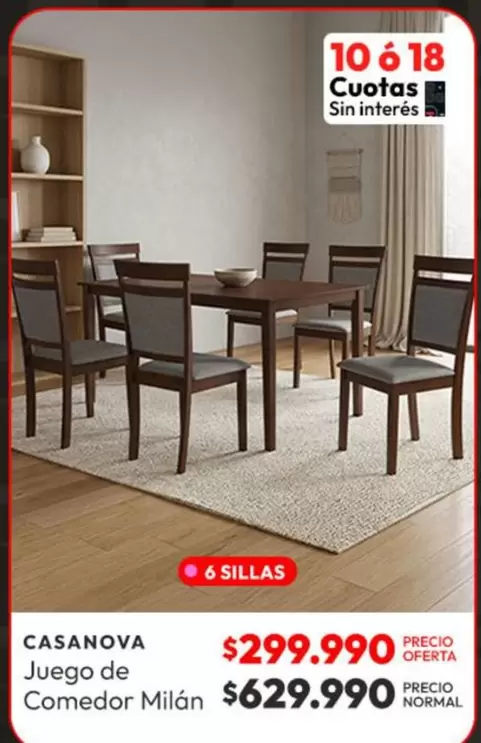 Juego De Comedor Milan