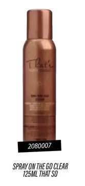 Clear - Spray On The Go  125ml That So