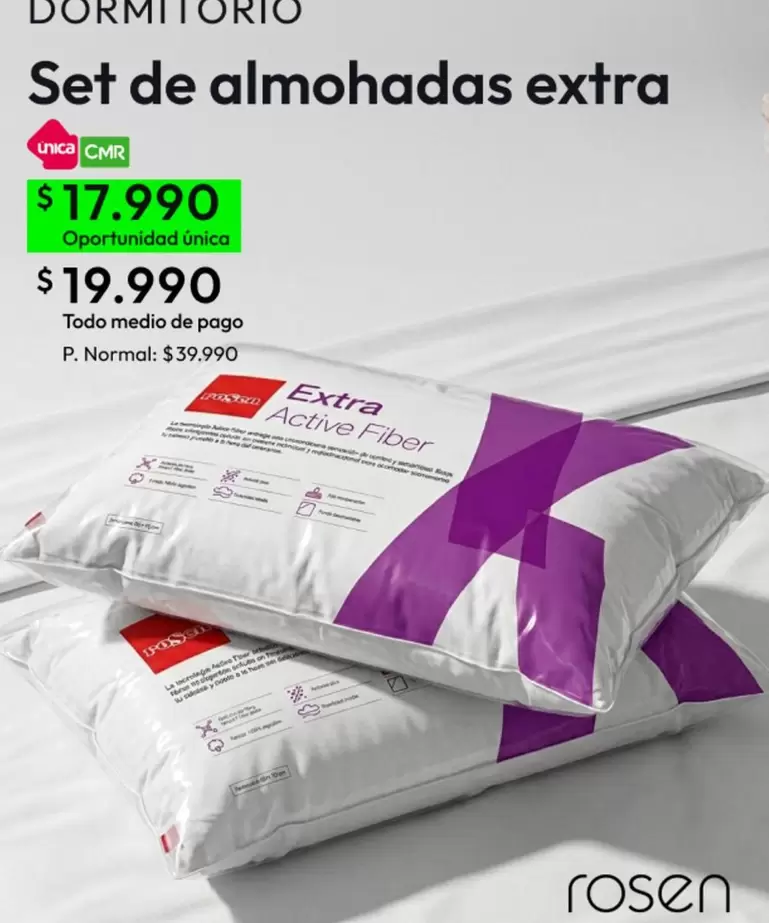 Rosen - Set De Almohadas Extra