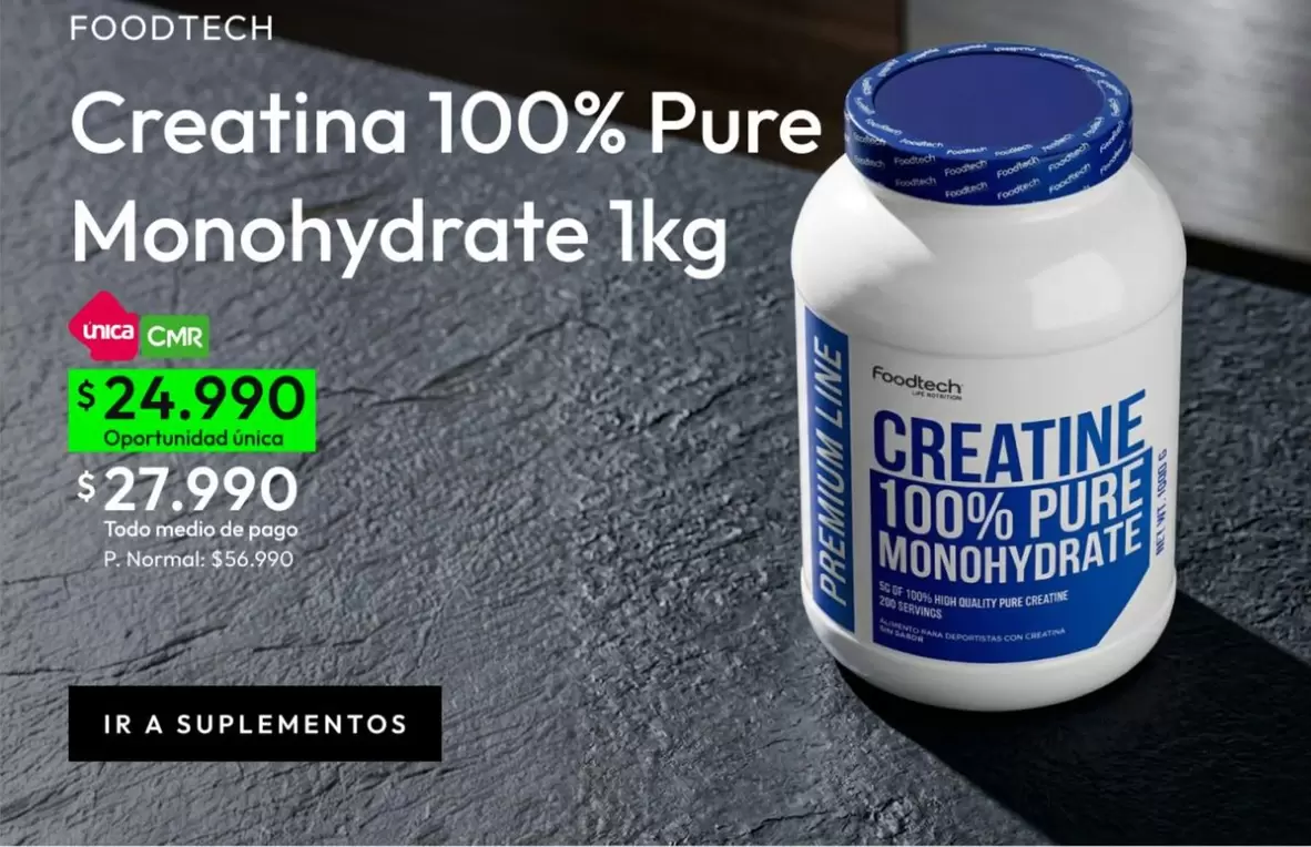 Creatina 100% Pure Monohydrate