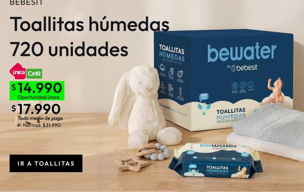 Bebesit - Toallitas Humedas 720 Unidades