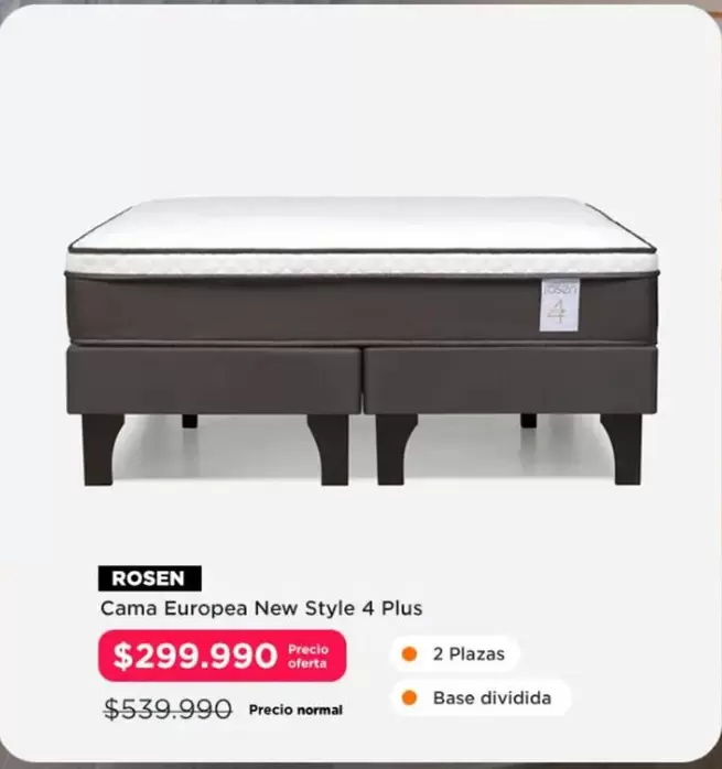 Rosen - Cama Europea New Style 4 Plus
