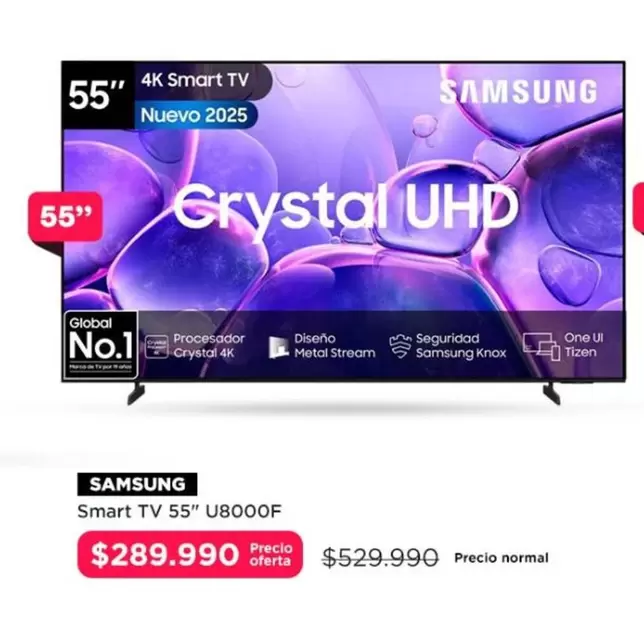 Samsung - Smart TV 55" U8000F