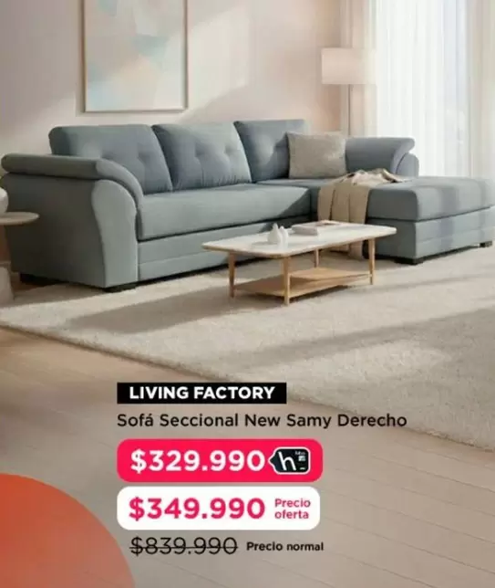 Sofa Seccional New Samy Derecho