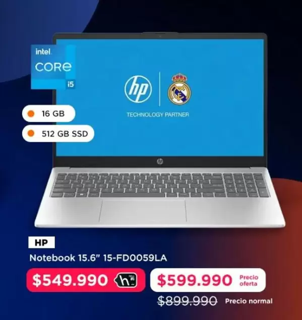 HP - Notebook 15.6 15-FD0059LA