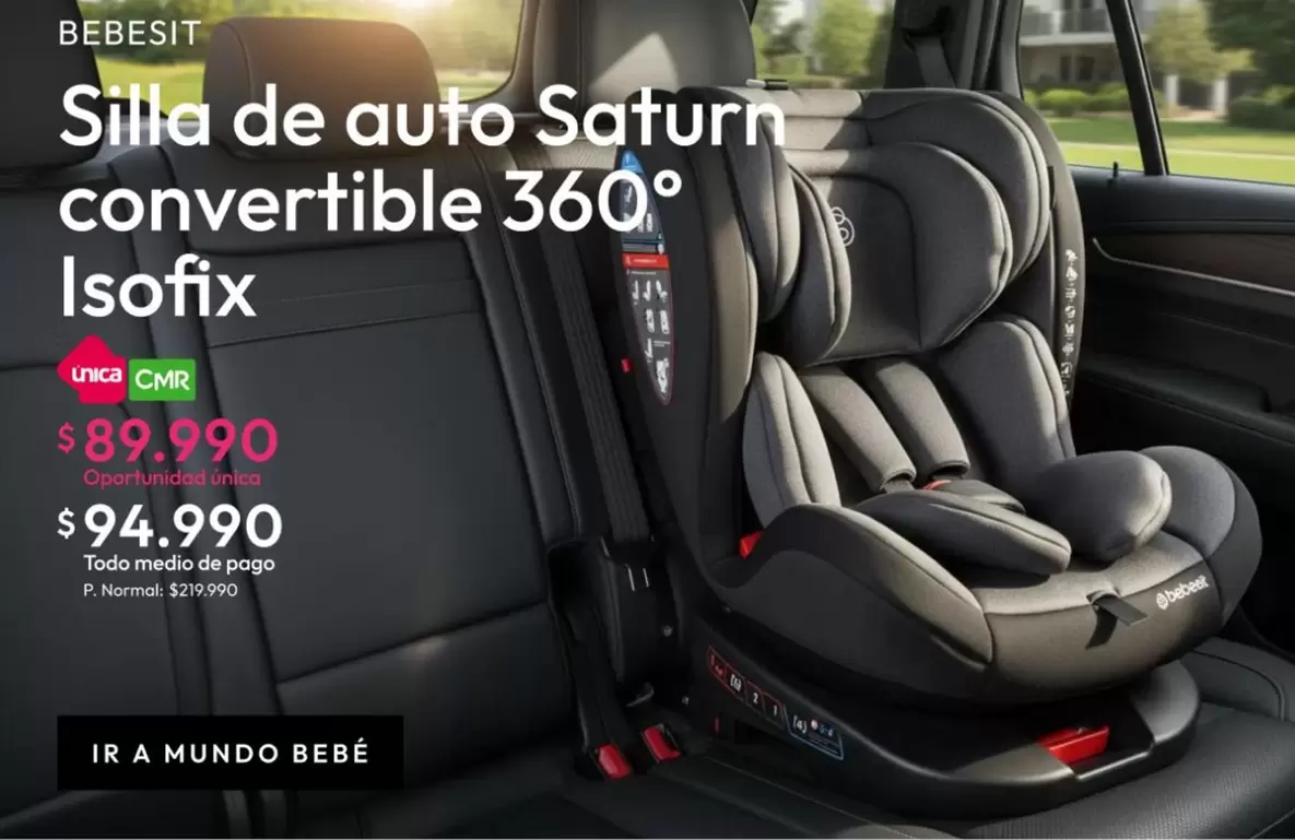 Bebesit - Silla De Auto Saturn Convertible 360o Isofix