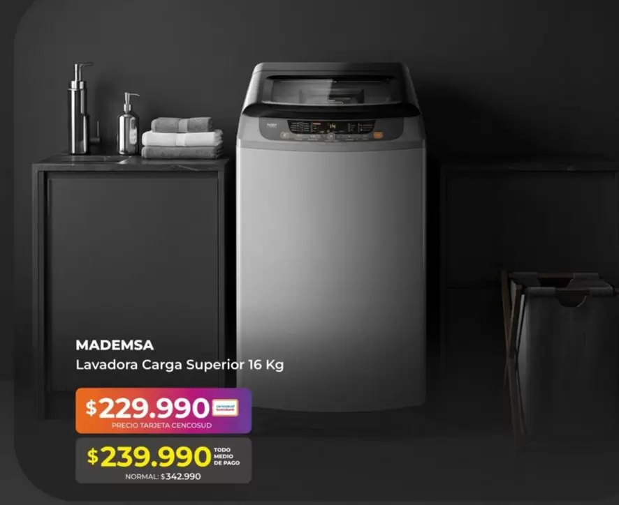 Mademsa - Lavadora Carga Superior