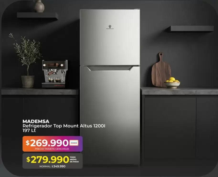 Mademsa - Rafrigerado Top Mount Atkus 1200l 19v Lt