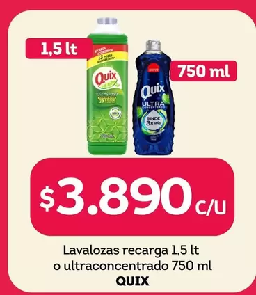 Quix - Lavalozas Recarga 1,5 Lt O Ultraconcentrado