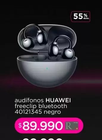 Huawei - Audifonos Freeclip Bluetooth 40121345 negro