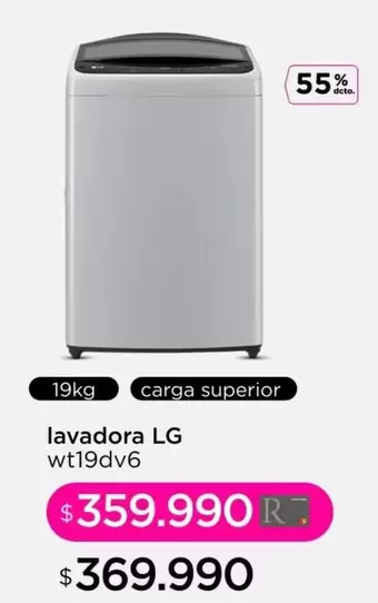 LG - Lavadora Wt19dv6