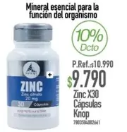 Zinc X30 Capsulas