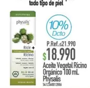 Aceite Vegetal Ricino Organico