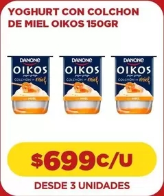 Danone - Yoghurt Con Colchon De Miel Oikos