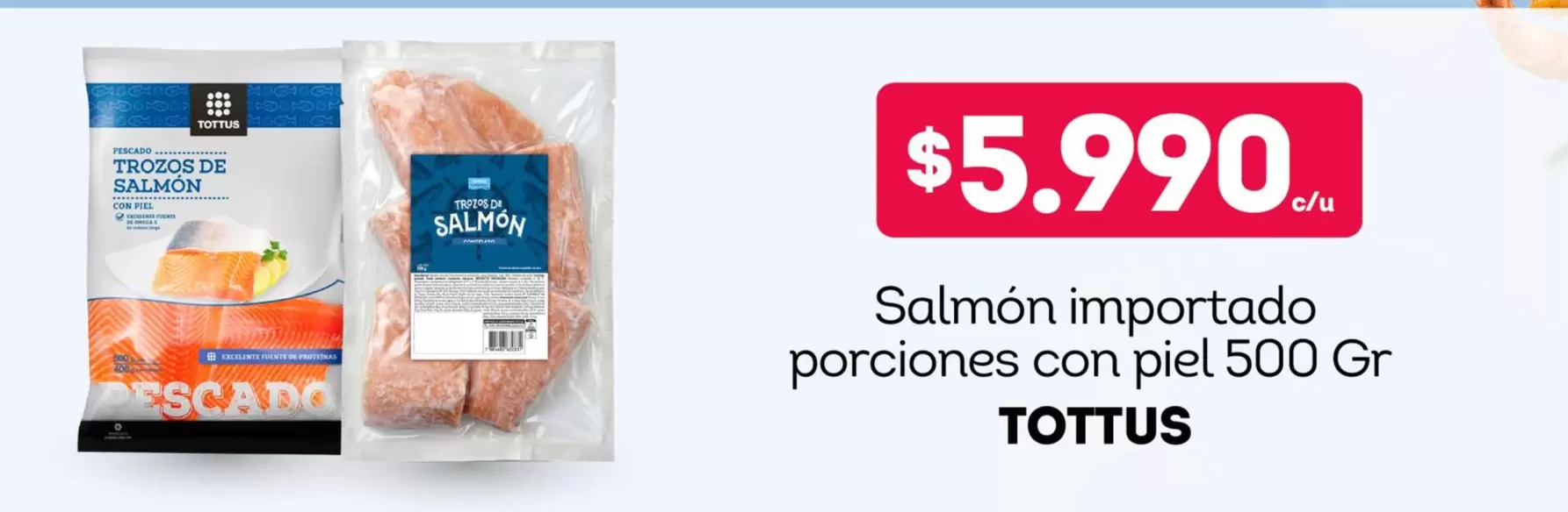 Tottus - Salmon Importado Porciones Con Piel