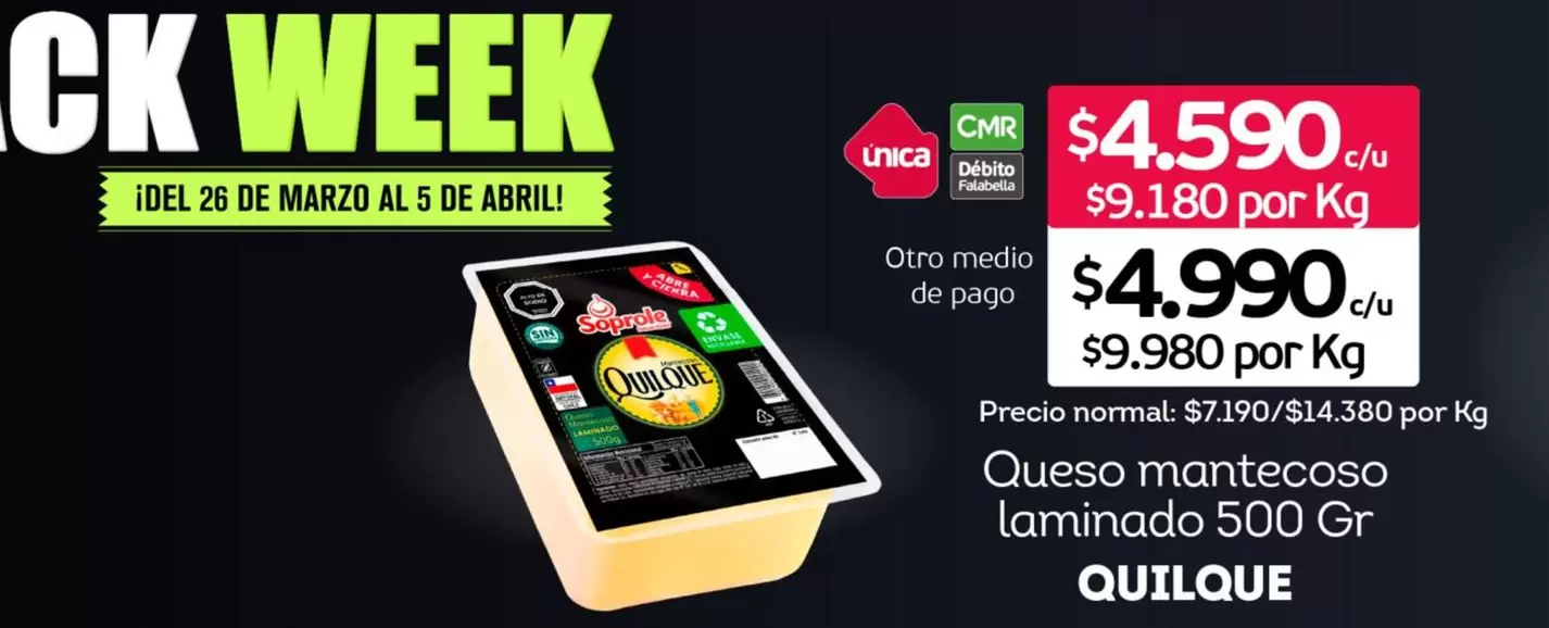 Soprole - Queso Mantecoso Laminado