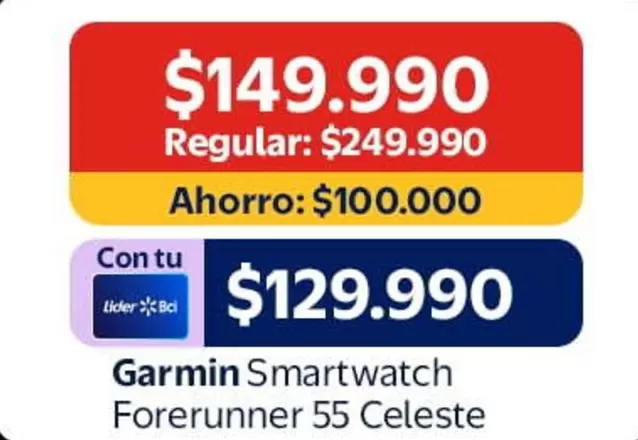 Garmin - Forerunner 55 Celeste