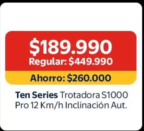 Trotadora S1000 Pro 12 Km/h Inclinacion Aut.