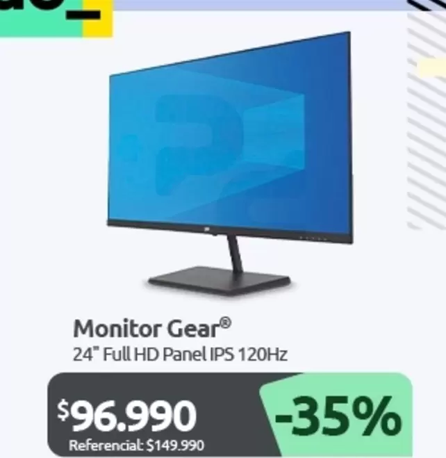 Monitor Gear 24" Full Hd Panel Ips 120hz