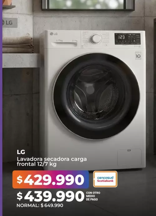 LG - Lavadora Secadora Carga Frontal
