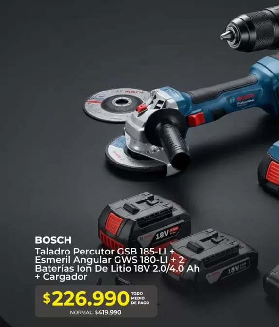 Bosch - Taladro Percutor Gsb 185-li
