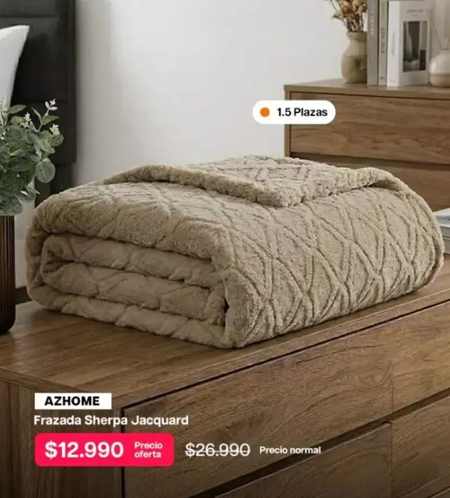Frazada Sherpa Jacquard
