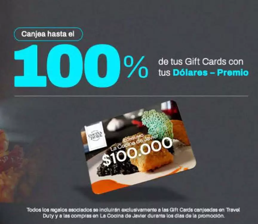 De Tus Gift Cards con Tus Dólares- Premio