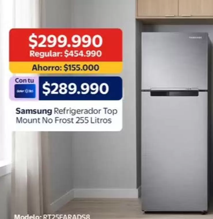 Samsung - Refrigerador Top Mount No Frost 255 Litros