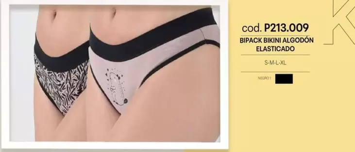 Bipack Bikini Algodon Elasticado